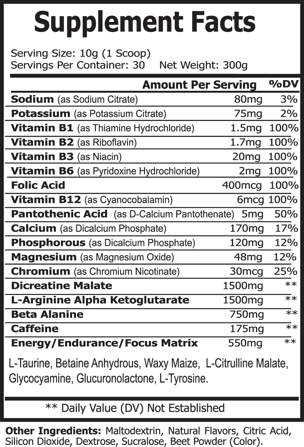 Nitric Shock Pre-Workout (Honeydew Watermelon)